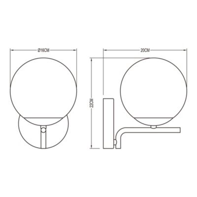 Applique murale de salle de bain Dorres E14 40W IP44 GoodHome or