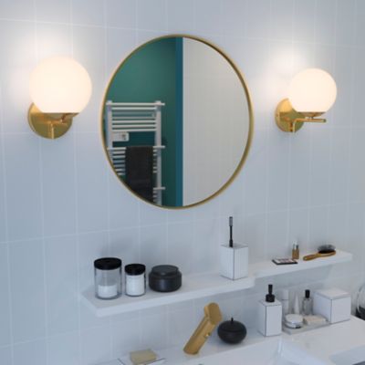 Applique murale de salle de bain Dorres E14 40W IP44 GoodHome or