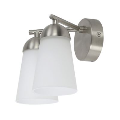 Applique murale de salle de bain Dudhon 2 lumières G9 4.2W IP44 GoodHome argent