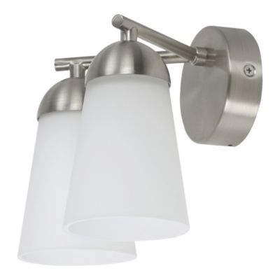 Applique murale de salle de bain Dudhon 2 lumières G9 4.2W IP44 GoodHome argent