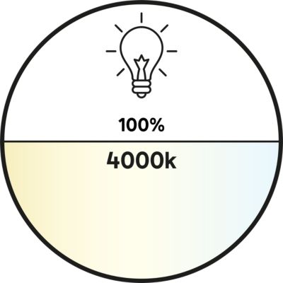 Applique murale de salle de bain LED intégrée 400lm 5W IP20 blanc neutre GoodHome blanc