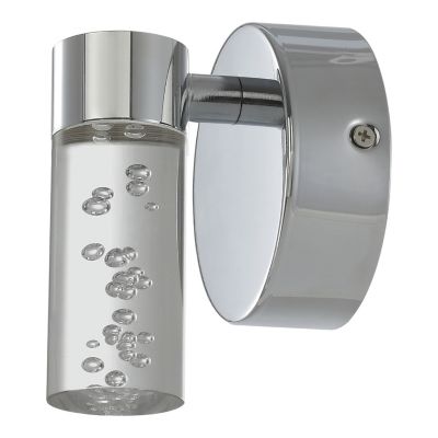 Applique murale de salle de bain Myvat LED intégrée 400lm 5.5W IP44 blanc neutre GoodHome argent
