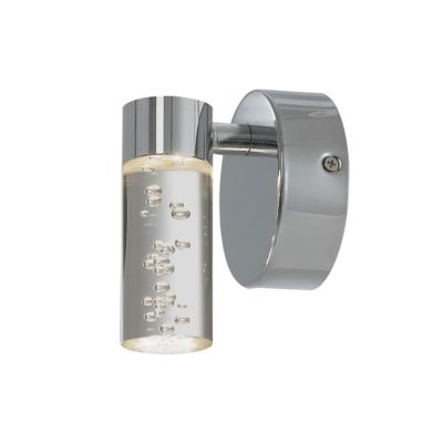 Applique murale de salle de bain Myvat LED intégrée 400lm 5.5W IP44 blanc neutre GoodHome argent