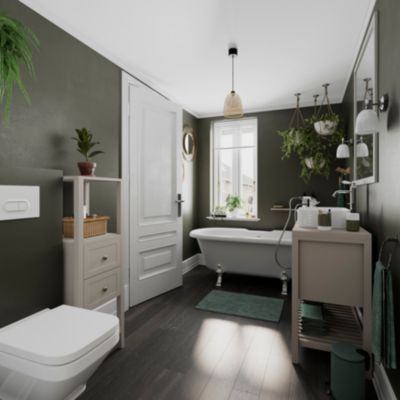Applique murale de salle de bain Shafat G9 4.2W IP44 GoodHome blanc