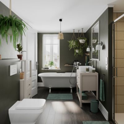 Applique murale de salle de bain Shafat G9 4.2W IP44 GoodHome blanc