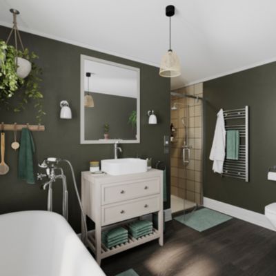 Applique murale de salle de bain Shafat G9 4.2W IP44 GoodHome blanc