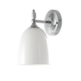 Applique murale Yucata LED intégrée 600lm 6.5W IP44 Ø4,1cm blanc neutre  GoodHome argent