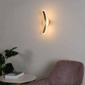 Applique murale design en arc LED laiton - Dawn