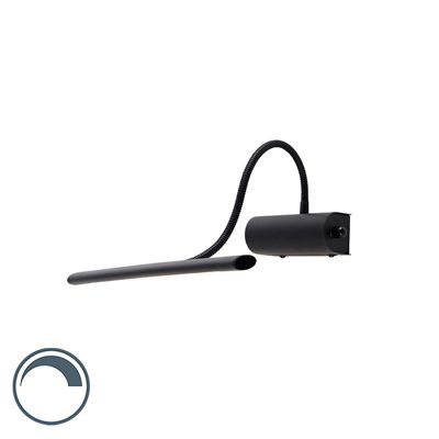 Applique murale design noire 32 cm avec LED et variateur - Tableau