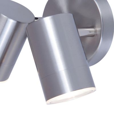 Applique murale double Candiac LED intégrée 2 têtes 760lm 8.6W IP44 GoodHome chrome