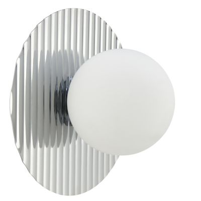 Applique murale effet métal chromé G9, Ø 18 cm Brillant Petra