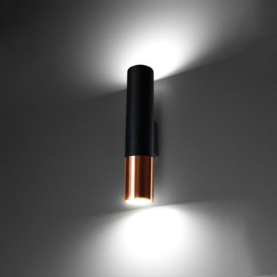 Applique murale en Acier - LUMINOUS 90454 - Noir/cuivre - IP20 - Max ...