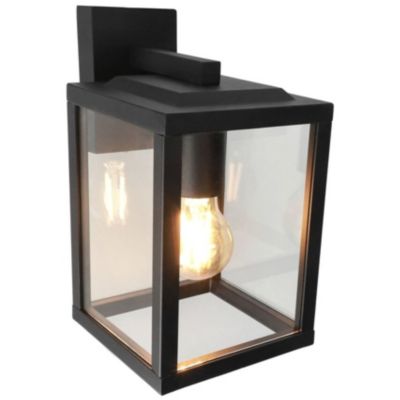 Applique murale extérieure en verre IP44 E27 noire Gaia S Black ...