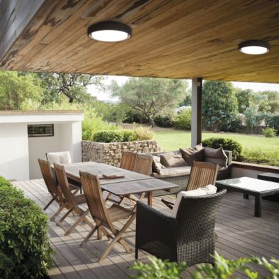 Applique murale extérieure LED 'Mio' D: 27 cm en métal anthracite et plastique, IP54 pour entrée, balcon, terrasse