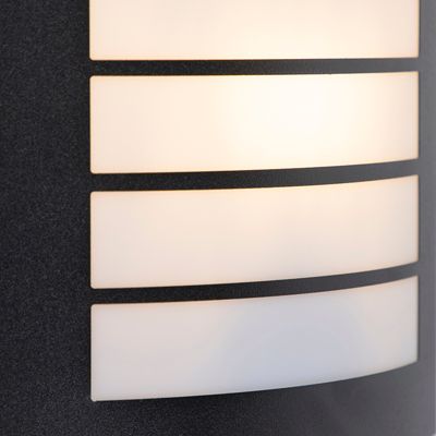 Applique murale extérieure moderne noire IP44 - Miro