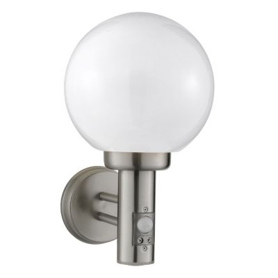 Applique murale exterieur, 1 lumiere, acier inoxydable, acier,