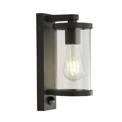 Applique murale exterieur, 1 lumiere, acier inoxydable, gris foncé ,
