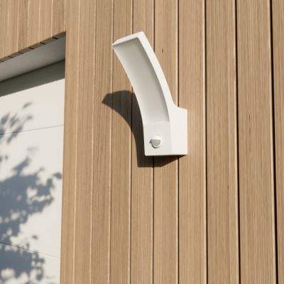 Applique murale extérieur à détection Gambell LED intégrée blanc 10W IP44 GoodHome