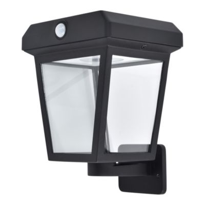 Applique murale extérieur à énergie solaire Piceo 800lm 10W IP44 blanc froid l.15,4 x H.19,4 cm GoodHome noir