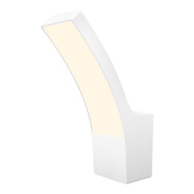 Applique murale extérieur LED intégrée Gambell 1600lm 10W IP44 blanc chaud l.8 x H.24 cm GoodHome blanc
