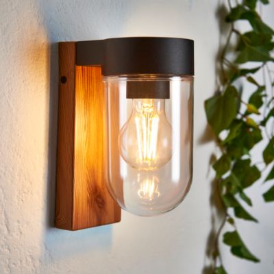 Applique murale extérieur Lovage effet bois E27 IP44 10W GoodHome