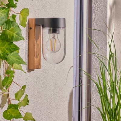 Applique murale extérieur Lovage effet bois E27 IP44 10W GoodHome