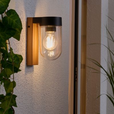 Applique murale extérieur Lovage effet bois E27 IP44 10W GoodHome