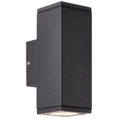Applique murale extérieure bi-directionnelle Hally 20W GU10 IP44 l.6 x H.15,5 x P.8,8 cm gris anthracite Brilliant