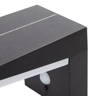 Applique murale extérieure solaire LED intégrée à détection Tomman 650 lm IP44 noir GoodHome