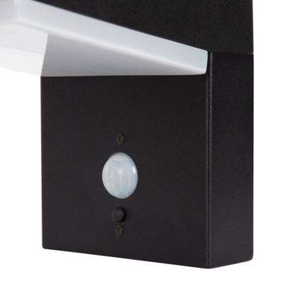 Applique murale extérieure solaire LED intégrée à détection Tomman 650 lm IP44 noir GoodHome
