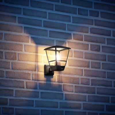 Applique murale extérieure type lanterne noire E27 15W Steinel L 10