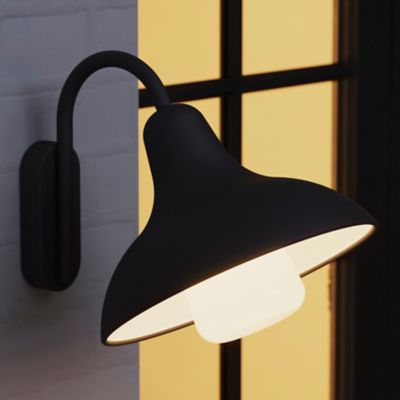 Applique murale Ferdie E27 25W IP44 GoodHome gris anthracite