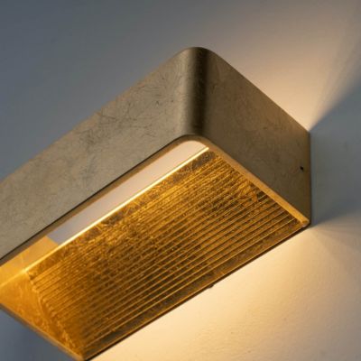 Applique murale feuille d'or LED - 20 cm - Quadra