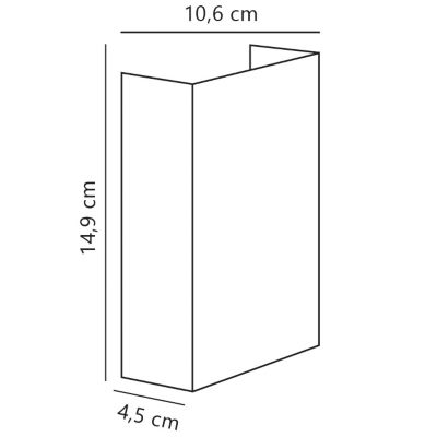 Applique murale FOLD 10 Corteen Corten, H.14.9 - IP54 - LED Module /Nordlux Extérieur