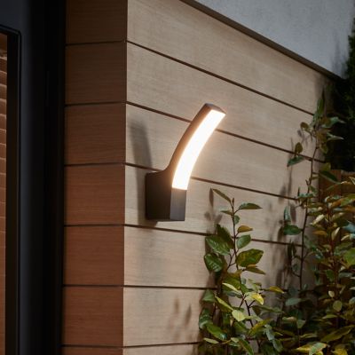Applique murale Gambell LED intégrée 800lm 8.5W IP44 GoodHome gris anthracite