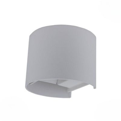 Applique Murale Grise LED 6W IP54 Arrondie - Blanc Chaud 2300K - 3500K - SILAMP