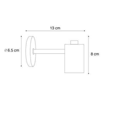 Applique murale industrielle bronze - Facil