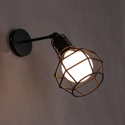 Applique Murale Industrielle E27 Métal Vintage Lampe Murale Intérieur pour Chambre à Coucher Salle de Séjour