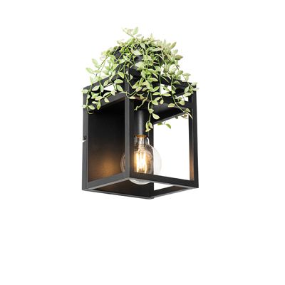 Applique murale industrielle noire avec étagère - Cage Rack