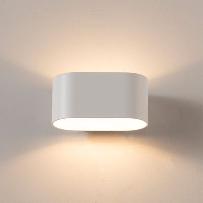 Applique murale intérieure en aluminium blanc avec éclairage en haut et en bas support G9 ampoule non incluse