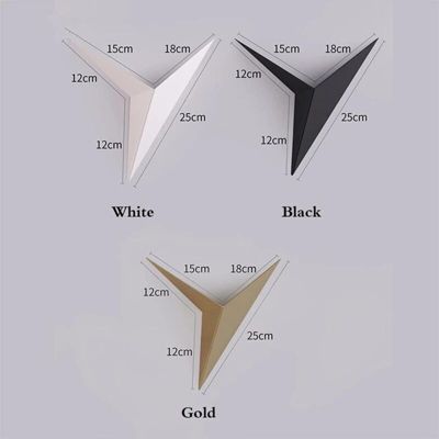 Applique Murale Intérieure LED 3W, Applique Murale Créative Triangle Or 3000K Blanc Chaud Applique Murale Moderne en Métal pour