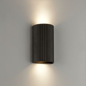 Applique murale intérieur Undula métal noir H.18cm IP20 GU10 10W Brilliant
