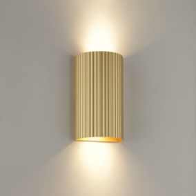 Applique murale intérieure Undula métal doré H.18cm IP20 GU10 10W Brilliant