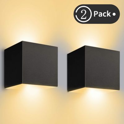 Applique Murale InterieurExterieur 12W Réglable Appliques Murales LED 3000K Blanc Chaud Lampe Murale Etanche IP65