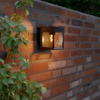 Applique murale Ironbark E27 25W IP54 Goodhome noir