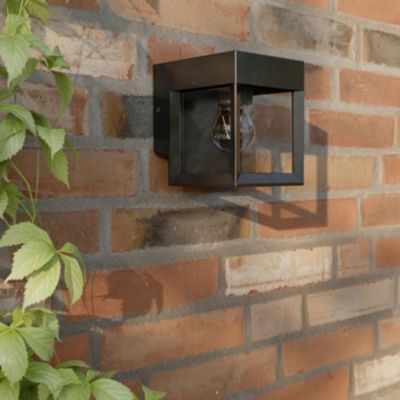 Applique murale Ironbark E27 25W IP54 Goodhome noir