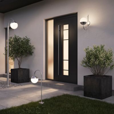 Applique murale Jarrow E27 25W IP44 GoodHome gris chrome