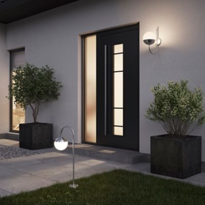 Applique murale Jarrow E27 25W IP44 GoodHome gris chrome