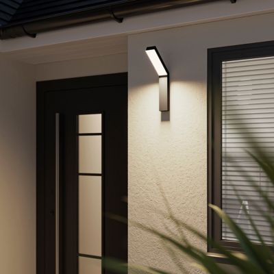 Applique murale Kalari LED intégrée 1200lm 23W IP54 GoodHome gris anthracite