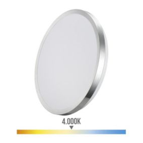 Applique murale LED 12W 800 lumens 4000K cadre chromé - Blanc - Non réglable